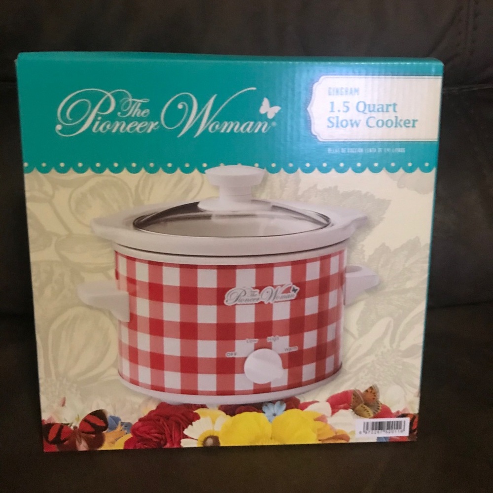 ❤️Pioneer Woman Gingham 1.5 Quart Slow Cooker